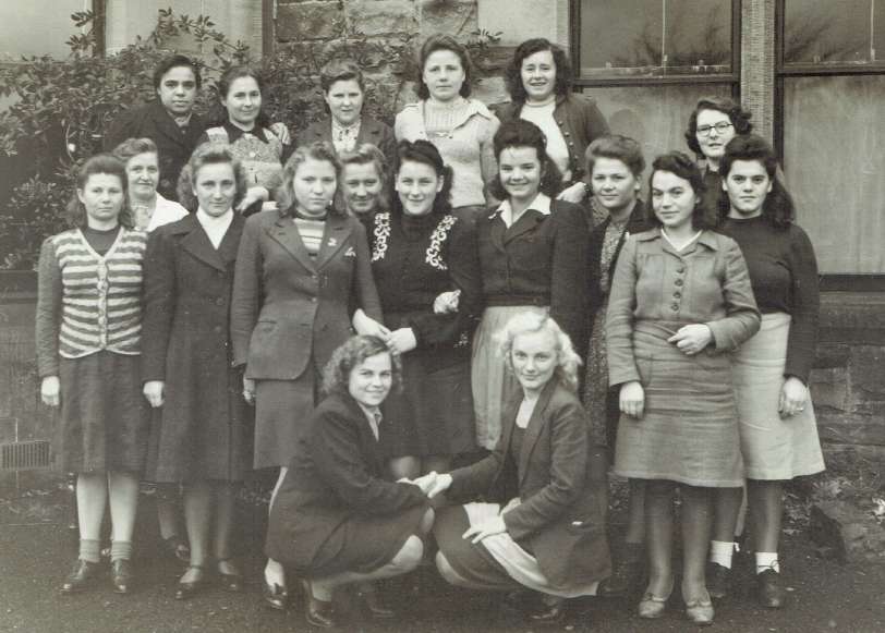 Female EVW textile workers in Galashiels, 1949.