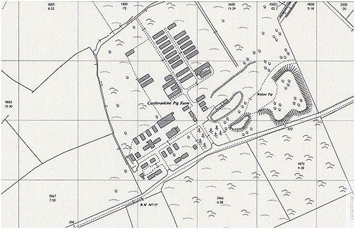 Castle Rankine on the 1963 Ordnance Survey map.