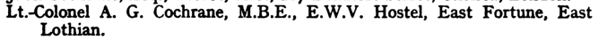 A. G. Cochrane’s hostel address in the original subscriber list, published in 1952.