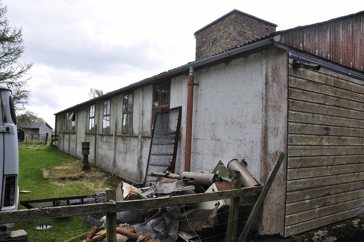 North-east facing elevation of a surviving building at the Kildary camp.