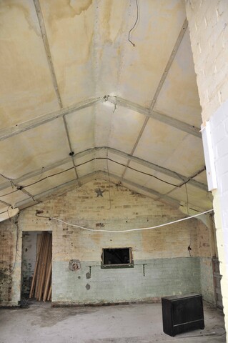 Internal view at the Kildary camp showing a star on the wall.