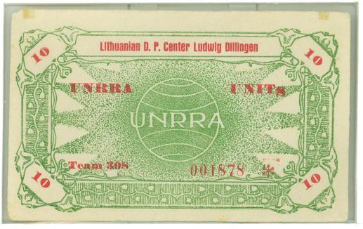 Ten-unit Ludwig camp note on white paper.