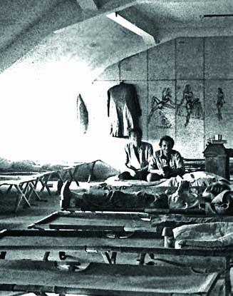 An attic room at the Luitpold-Kaserne.