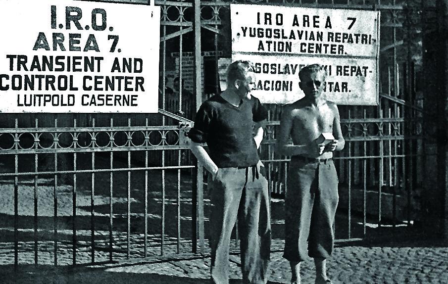 The entrance to the IRO Area 7 Transient and Control Center at Luitpold-Kaserne.