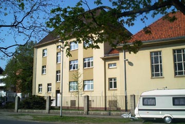 The apartment block identified by a former resident as his family’s home.