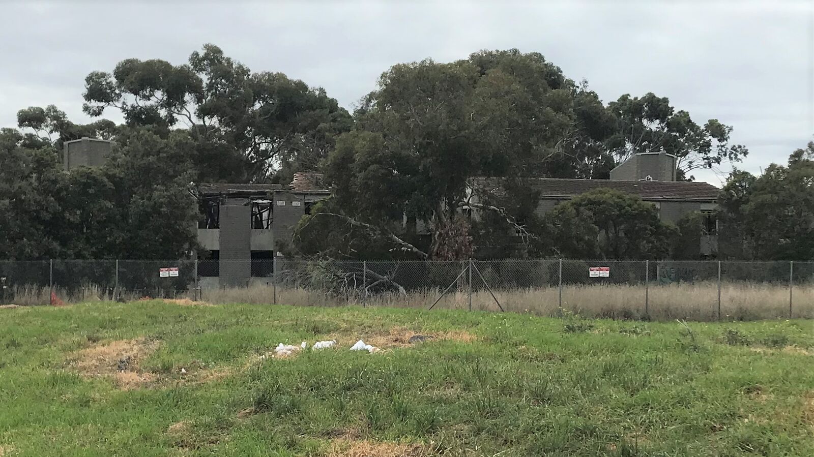 Former Phillip hostel buildings, photographed in 2021.