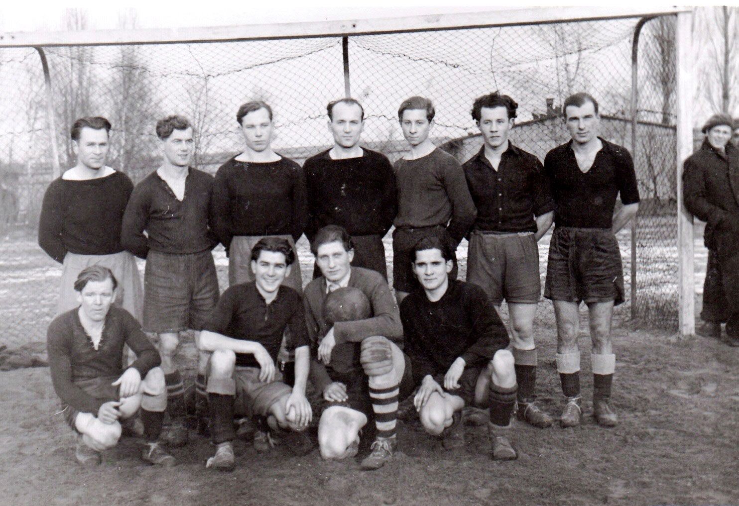 Camp Ohio’s Zaporozhets football team, 21 January 1948.