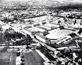 The Pionier-Kaserne from the air, 11 May 1950.