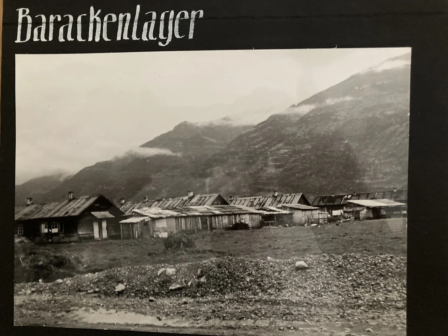 Rows of timber huts at Spittal Camp.