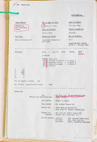Inspection report on 51 German Prisoner of War Working Camp, Allington