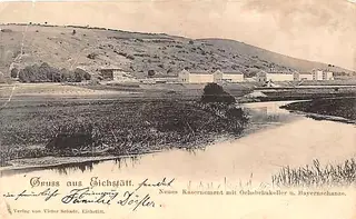 The new Eichstätt barracks on a postcard of 1898