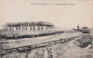 The Matériel Roulant workshops at Fourchambault under construction, about 1917