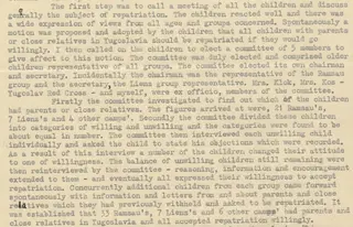 UNRRA memorandum on the Leoben children's committee, January 1947